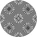 Square Patterned Ash Gray Rug, pat2047gry