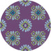 Square Patterned Purple Rug, pat2047lblu