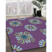 Patterned Purple Rug in Family Room, pat2047lblu