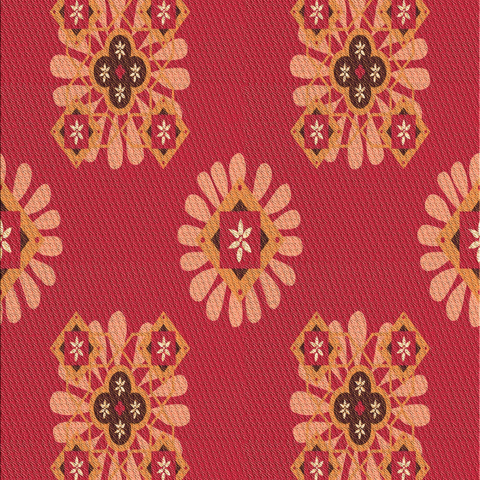 Patterned Bright Orange Rug, pat2047org