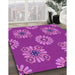 Patterned Fuchsia Magenta Purple Rug in Family Room, pat2047pur