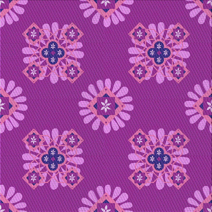 Round Machine Washable Transitional Fuchsia Magenta Purple Rug, wshpat2047pur