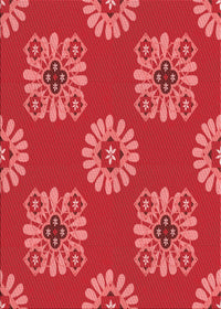 Machine Washable Transitional Red Rug, wshpat2047rd