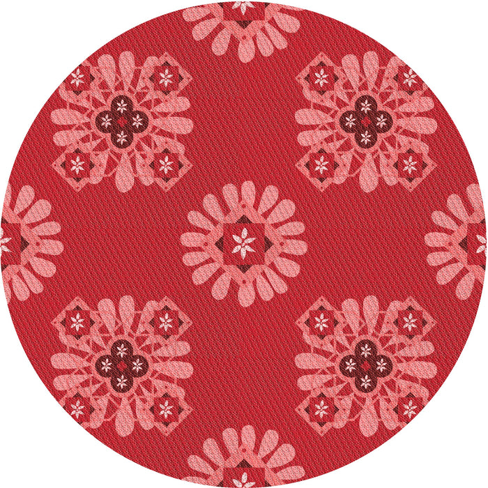 Square Machine Washable Transitional Red Rug in a Living Room, wshpat2047rd