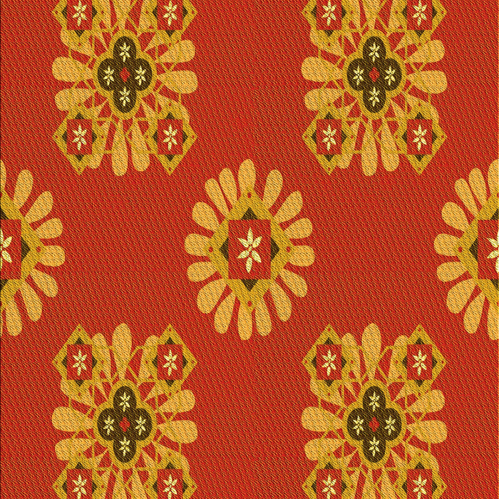 Patterned Neon Orange Rug, pat2047yw