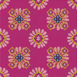 Square Patterned Dark Pink Novelty Rug, pat2047