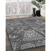 Patterned Dark Gray Rug in Family Room, pat2048gry