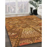 Patterned Orange Rug, pat2048org