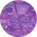 Square Patterned Purple Rug, pat2048pur