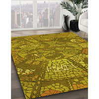 Patterned Yellow Rug, pat2048yw