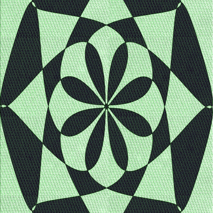 Patterned Dark Slate Grey Green Rug, pat2049grn