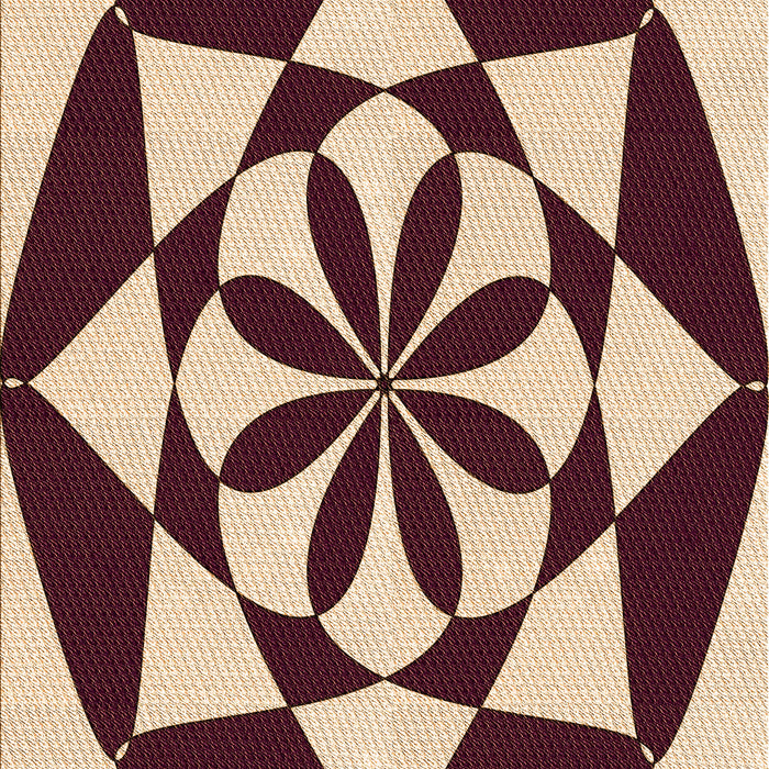 Patterned Pastel Orange Rug, pat2049org