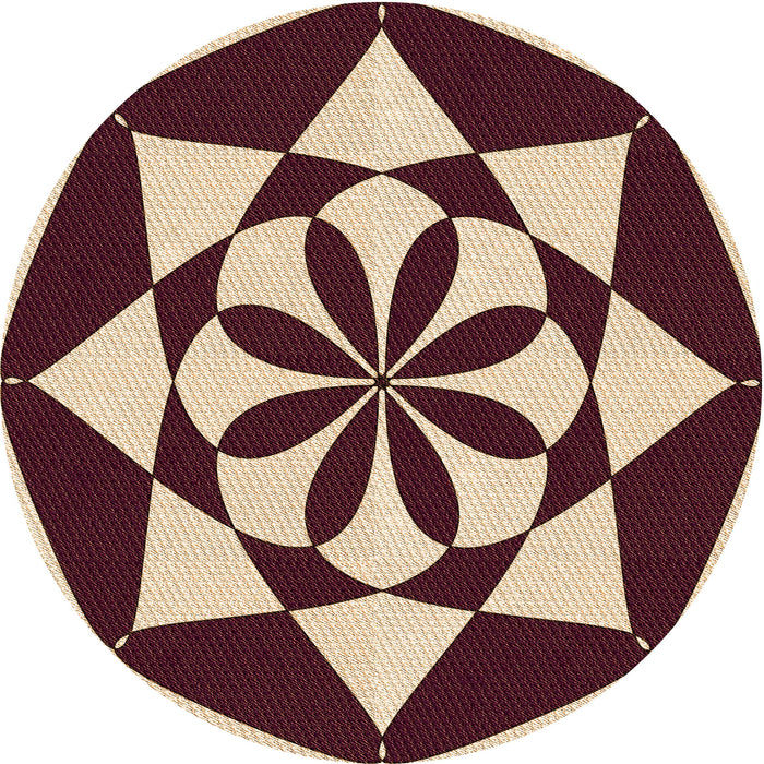Square Patterned Pastel Orange Rug, pat2049org