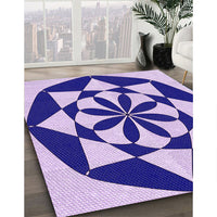 Patterned Blossom Pink Rug, pat2049pur