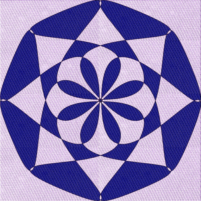 Round Machine Washable Transitional Blossom Pink Rug, wshpat2049pur