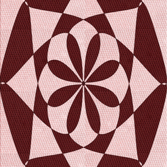 Patterned Cranberry Red Rug, pat2049rd