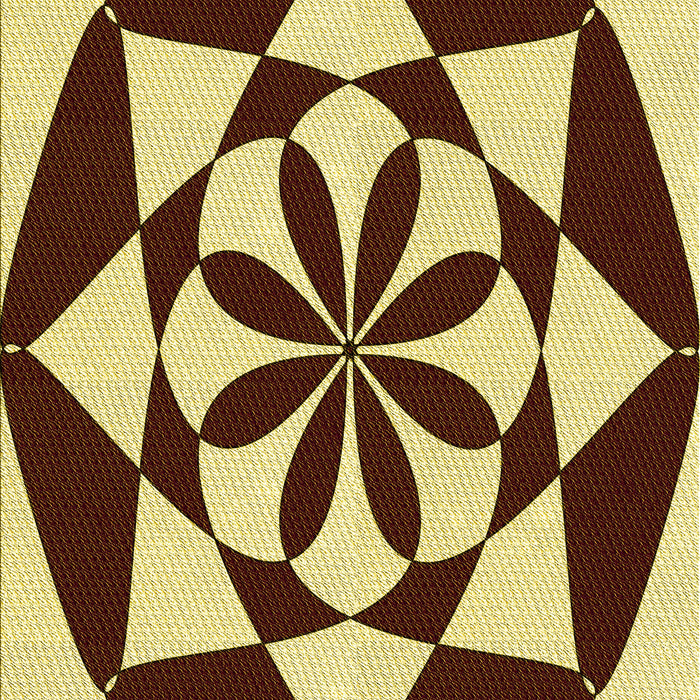 Patterned Mustard Yellow Rug, pat2049yw
