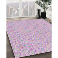 Patterned Platinum Gray Novelty Rug, pat204