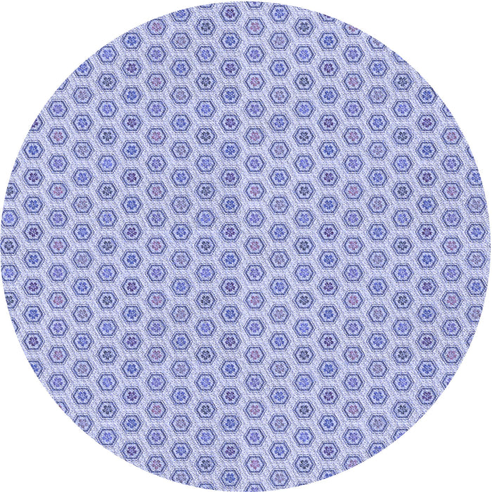 Square Patterned Medium Slate Blue Rug, pat205blu