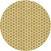 Square Patterned Dark Golden Brown Rug, pat205brn