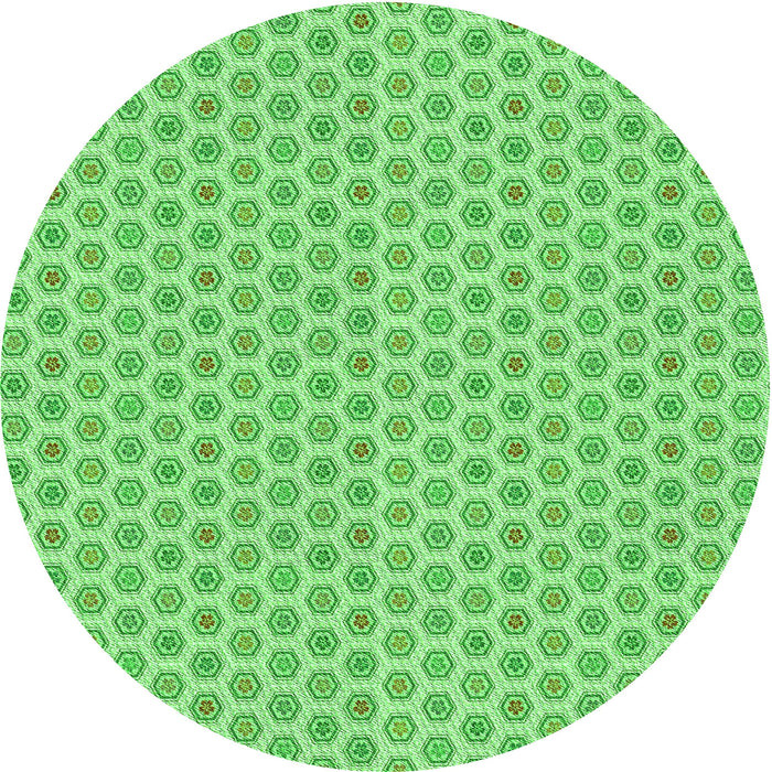 Square Patterned Jade Green Rug, pat205grn