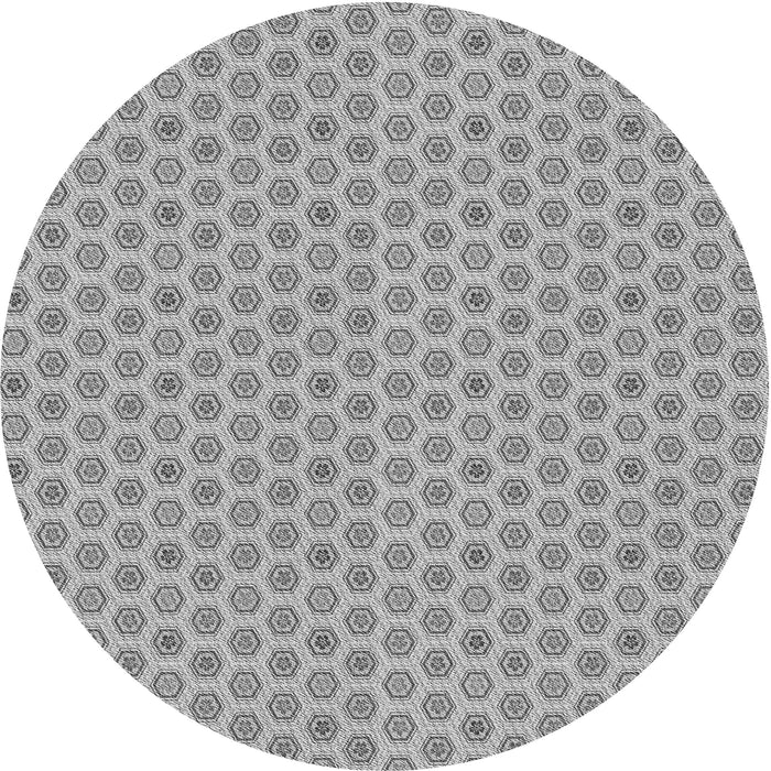 Square Patterned Platinum Gray Rug, pat205gry