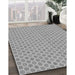 Machine Washable Transitional Platinum Gray Rug in a Family Room, wshpat205gry