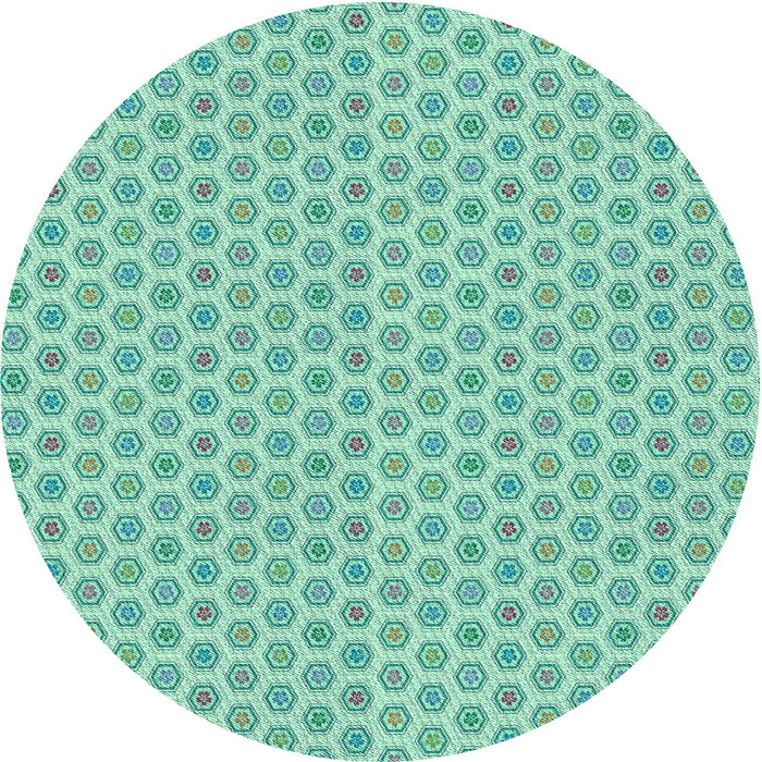 Square Machine Washable Transitional Mint Green Rug in a Living Room, wshpat205lblu