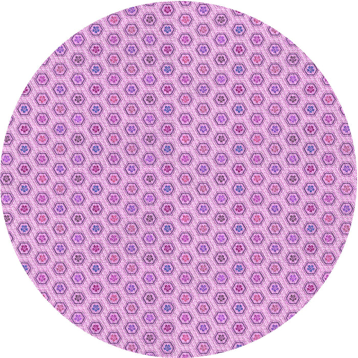 Square Patterned Blossom Pink Rug, pat205pur