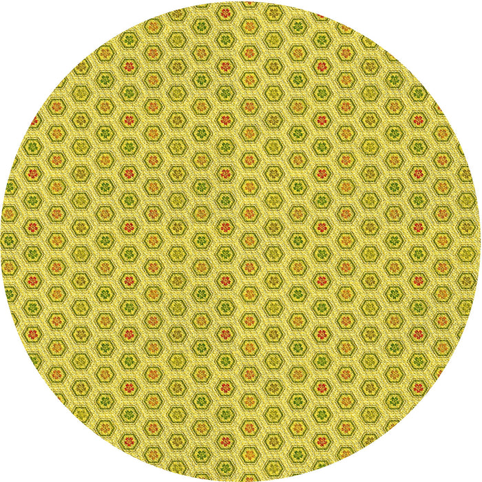 Square Patterned Yellow Rug, pat205yw