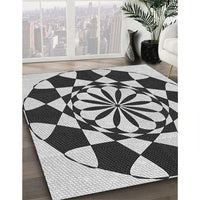 Patterned Black Rug, pat2050gry