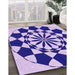 Machine Washable Transitional Blossom Pink Rug in a Family Room, wshpat2050pur