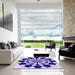 Square Patterned Blossom Pink Rug in a Living Room, pat2050pur