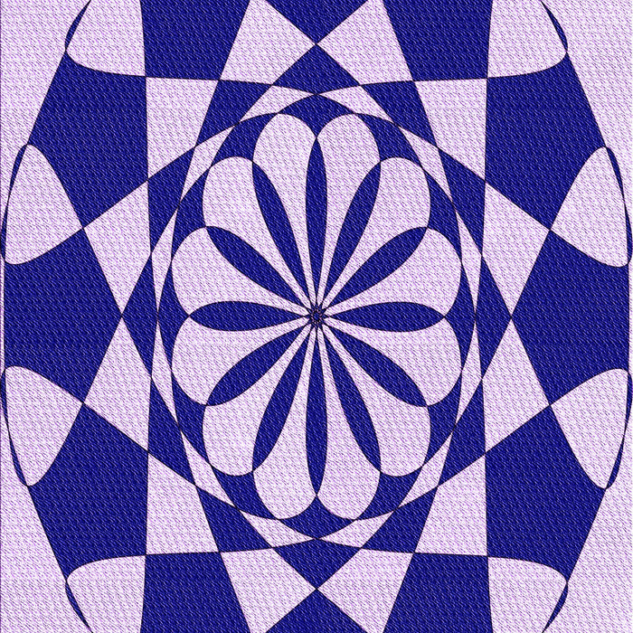 Patterned Blossom Pink Rug, pat2050pur