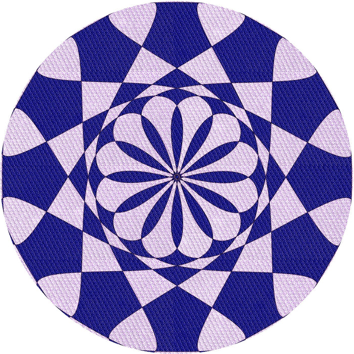 Square Patterned Blossom Pink Rug, pat2050pur