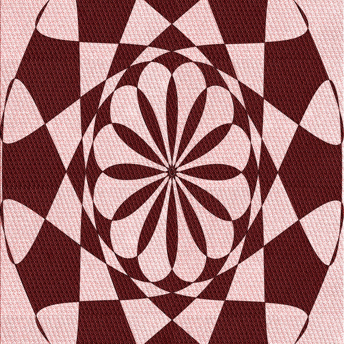 Machine Washable Transitional Saffron Red Rug, wshpat2050rd