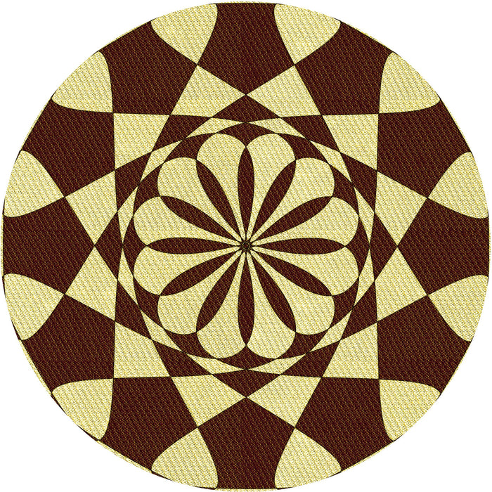 Square Patterned Red Brown Rug, pat2050yw