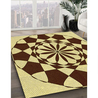 Patterned Red Brown Rug, pat2050yw