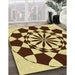 Machine Washable Transitional Red Brown Rug in a Family Room, wshpat2050yw