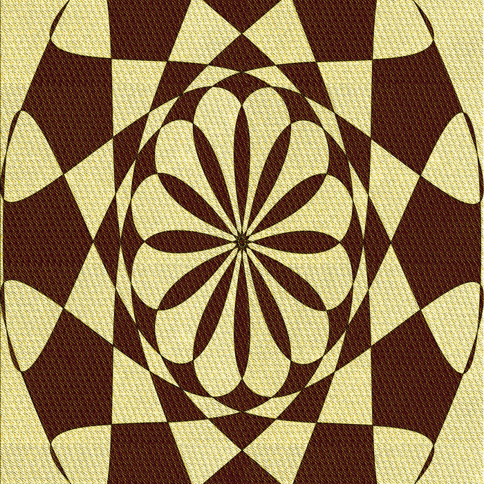 Patterned Red Brown Rug, pat2050yw