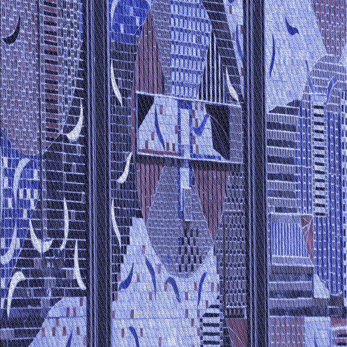 Machine Washable Transitional Sky Blue Rug, wshpat2051blu