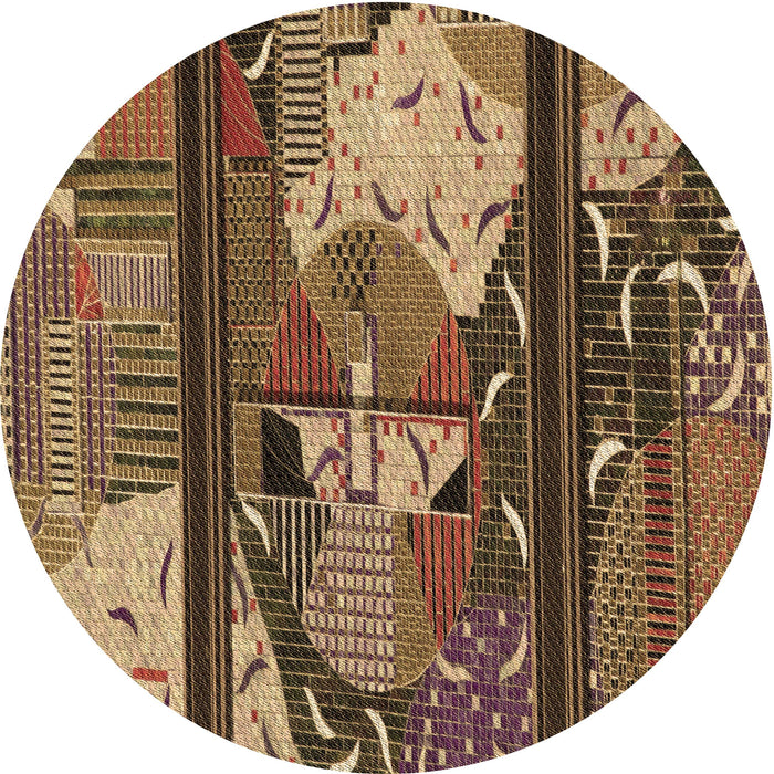 Square Machine Washable Transitional Red Brown Rug in a Living Room, wshpat2051brn