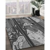 Patterned Dark Gray Rug, pat2051gry