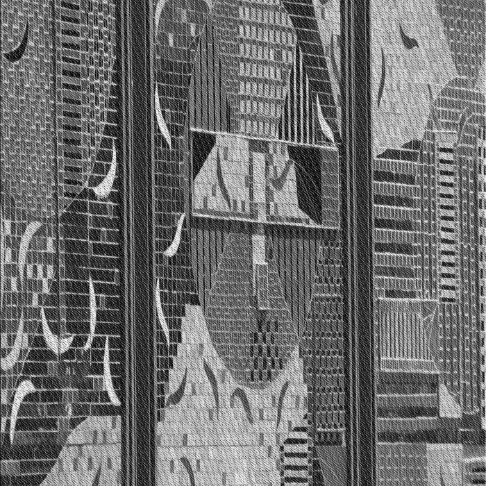 Machine Washable Transitional Dark Gray Rug, wshpat2051gry