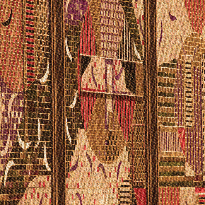 Machine Washable Transitional Orange Rug, wshpat2051org