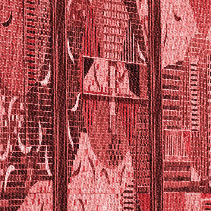 Patterned Red Rug, pat2051rd