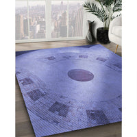 Patterned Purple Mimosa Purple Rug, pat2052blu