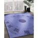 Patterned Purple Mimosa Purple Rug in Family Room, pat2052blu