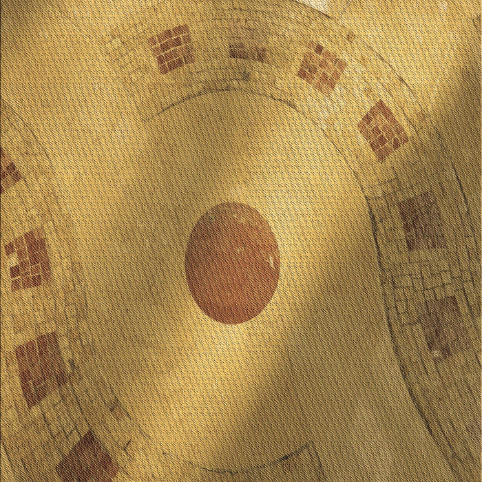 Patterned Yellow Rug, pat2052brn