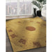 Machine Washable Transitional Yellow Rug in a Family Room, wshpat2052brn